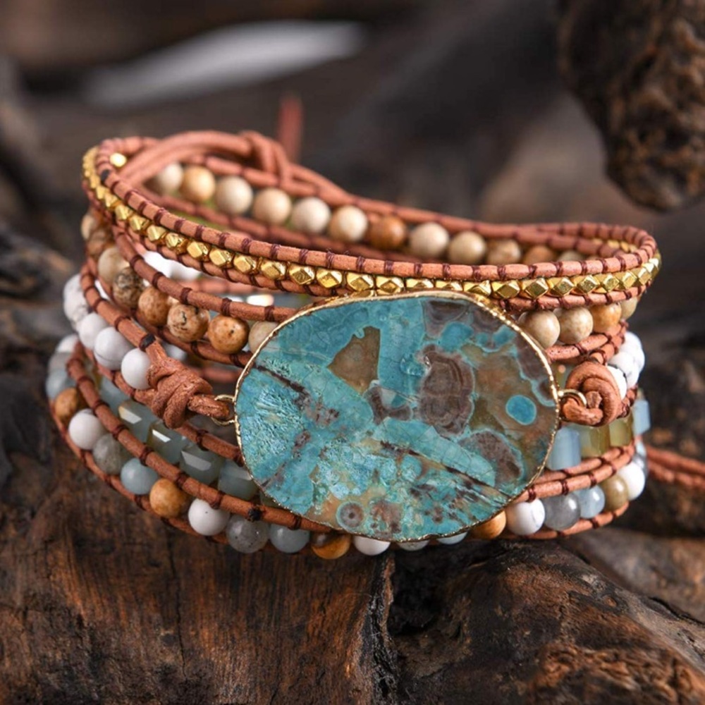 Get Grounded Wrap Bracelet w/ Protective Crystals
